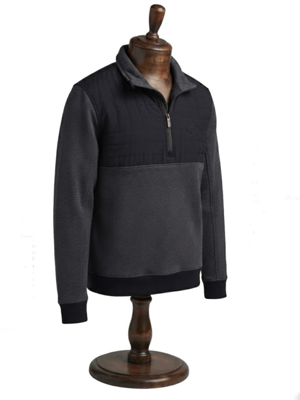 Harley-Davidson Pullover Sweater Sweatshirt 1/4 Zip Top